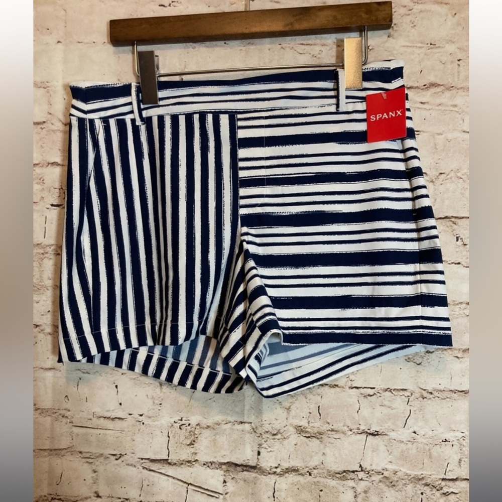 Spanx Sunshine Shorts Double Sailor Stripe Medium